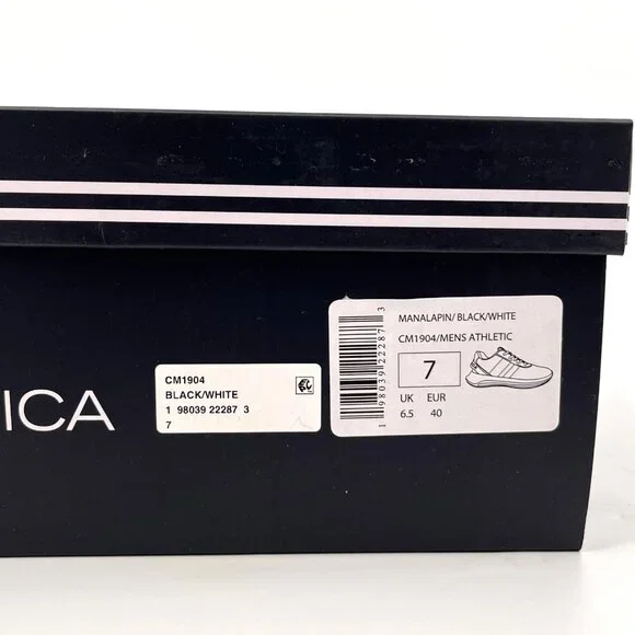 Nautica Manalapin Athletic Sneakers Size 7 Black White Lace-Up Mesh - Picture 12 of 12